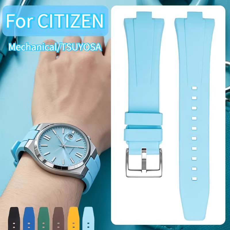 Citizen Watch Tsuyosa - フッ素ゴム時計ストラップ男性用オリジナルシチズン機械式TSUYOSA NJ0151 55 50 157 0234