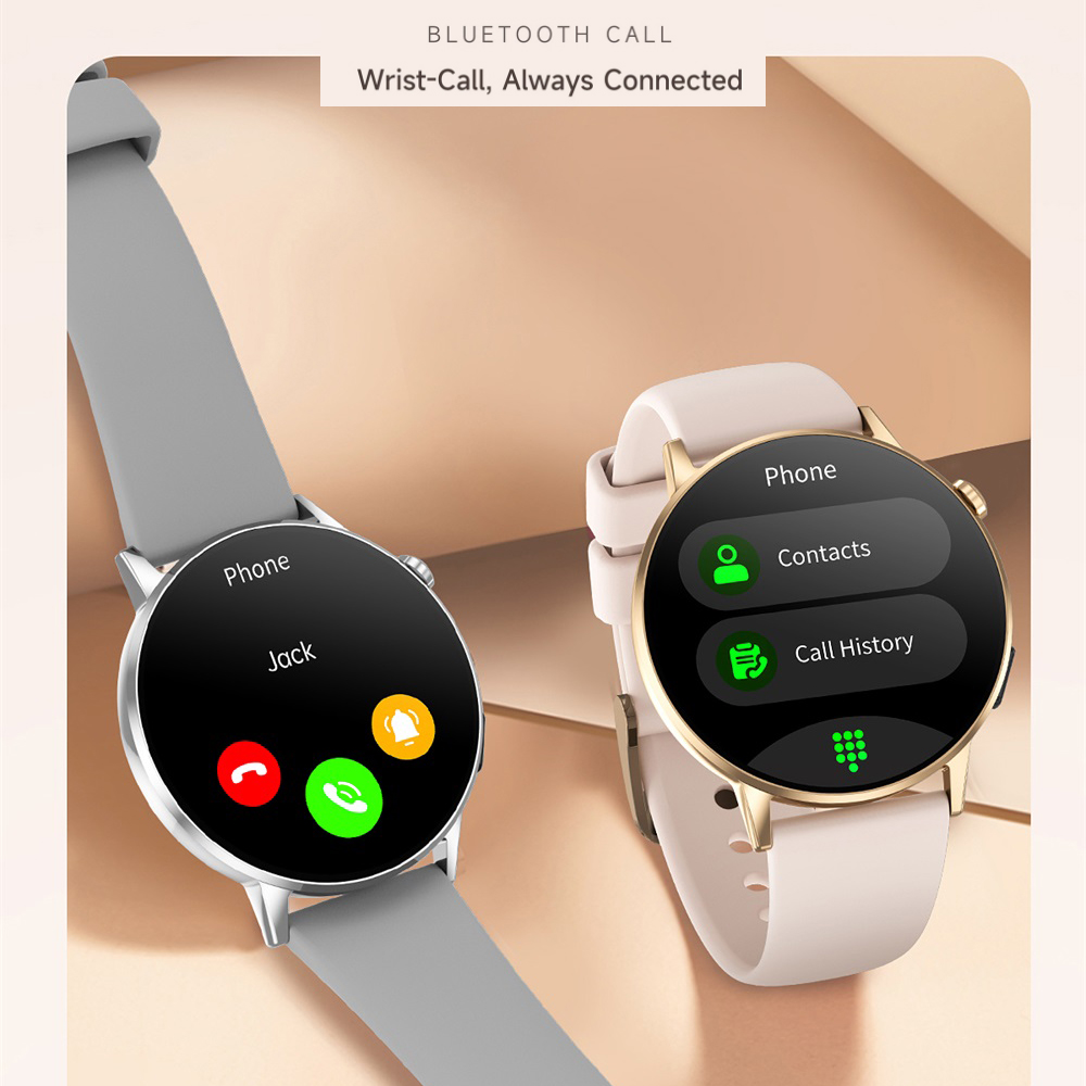 Smartwatch Luxury Watches For Women - スマートウォッチ 防水懐中電灯付き 高級レディース AMOLEDスクリーン Bluetooth通話 スマートウォッチ