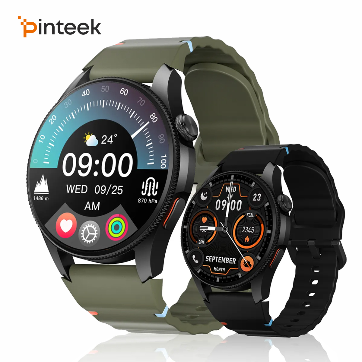 Smartwatch Health Watches - Aurafit G12 スマートウォッチ：1.43インチタッチスクリーン/3ATM防水水泳対応/GPS/健康モニタリング/150種類以上のスポーツモード対応 Strava対応
