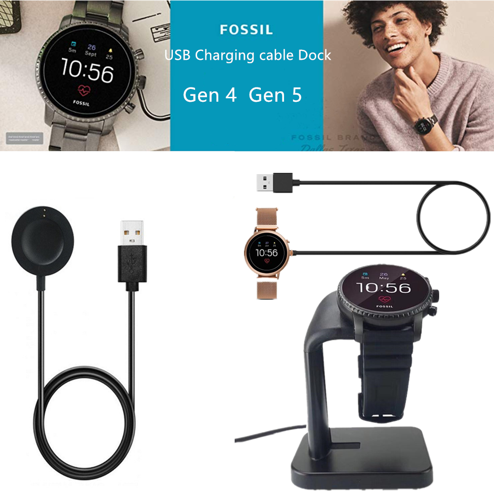充電器化石世代4 5スマート腕時計充電ケーブルスタンド、em - Fossil Watches Smartwatch Gen 4 のレビューと価格