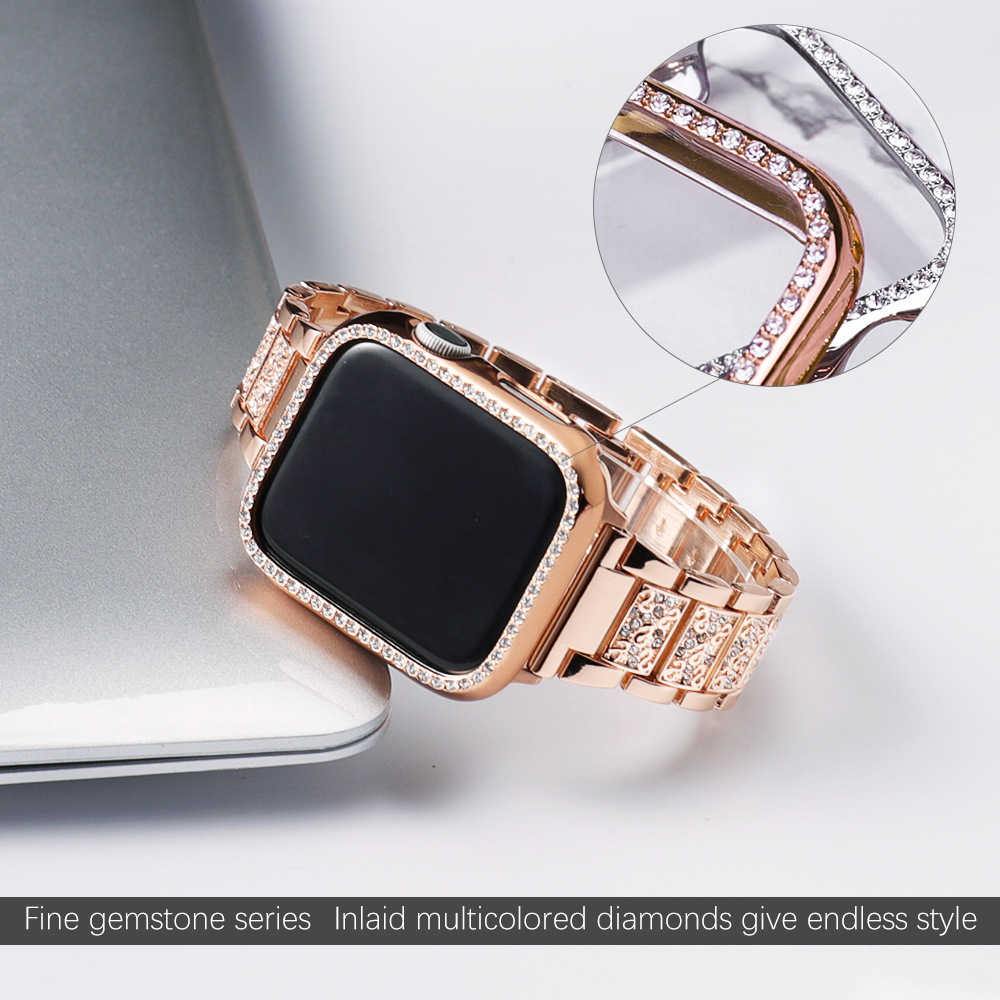 アップルウォッチ用メタルブレスレット,ダイヤモンド,iwat - Smartwatch Luxury Watches For Women のレビューと価格
