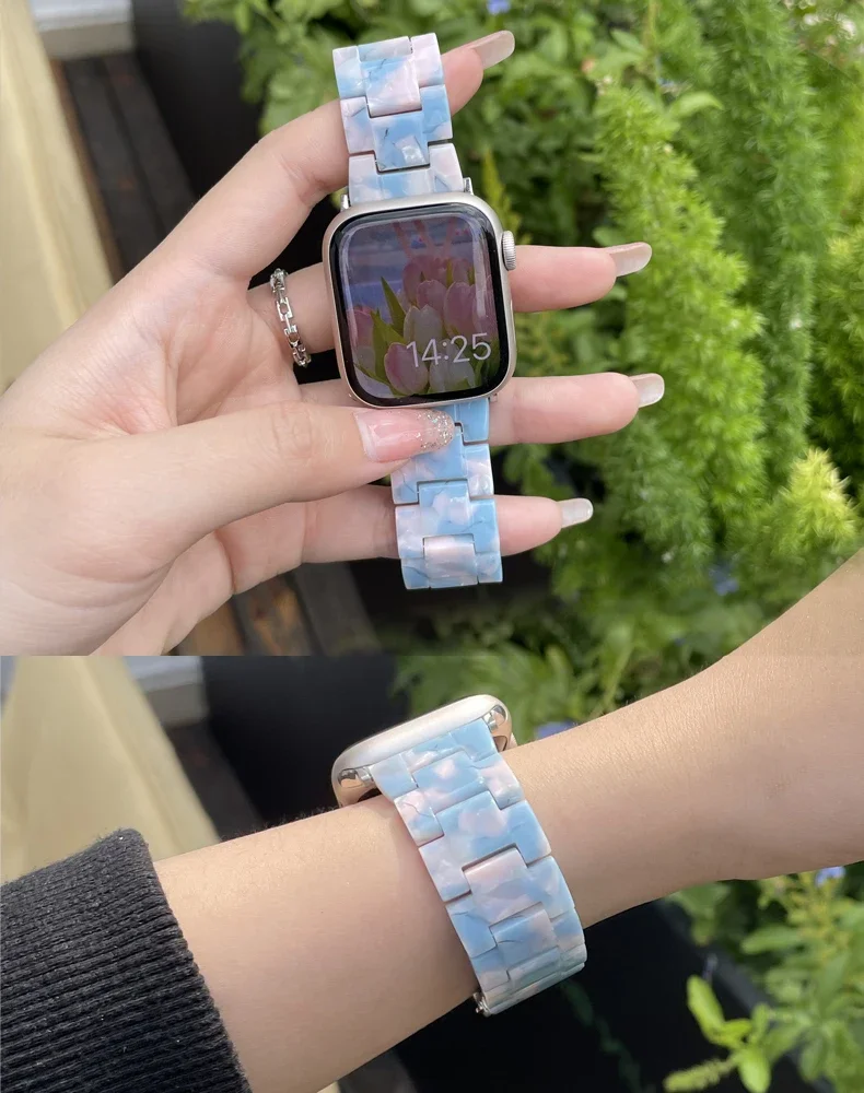 アップルウォッチ用レジンストラップ,リンクブレスレット,ウル - Smartwatch Luxury Watches For Women のレビューと価格