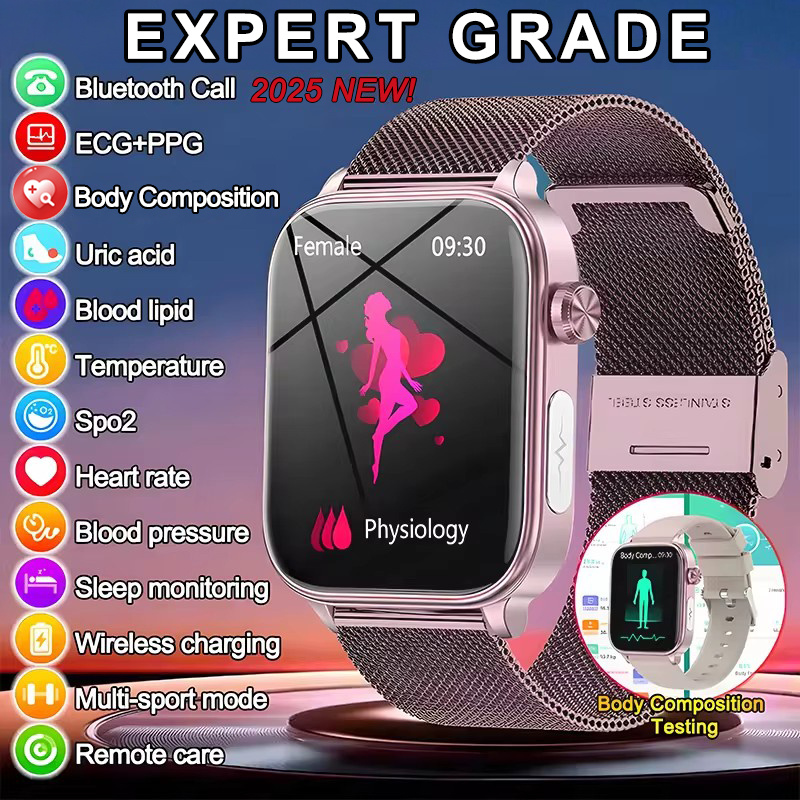 2025 新 ECG + PPG モニタリングスマートウォッ - Smartwatch Health Watches のレビューと価格