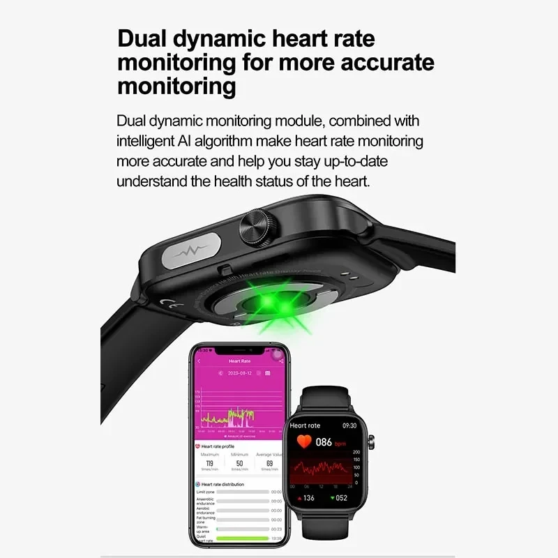 2025 新 ECG + PPG モニタリングスマートウォッ - Smartwatch Health Watches のレビューと価格