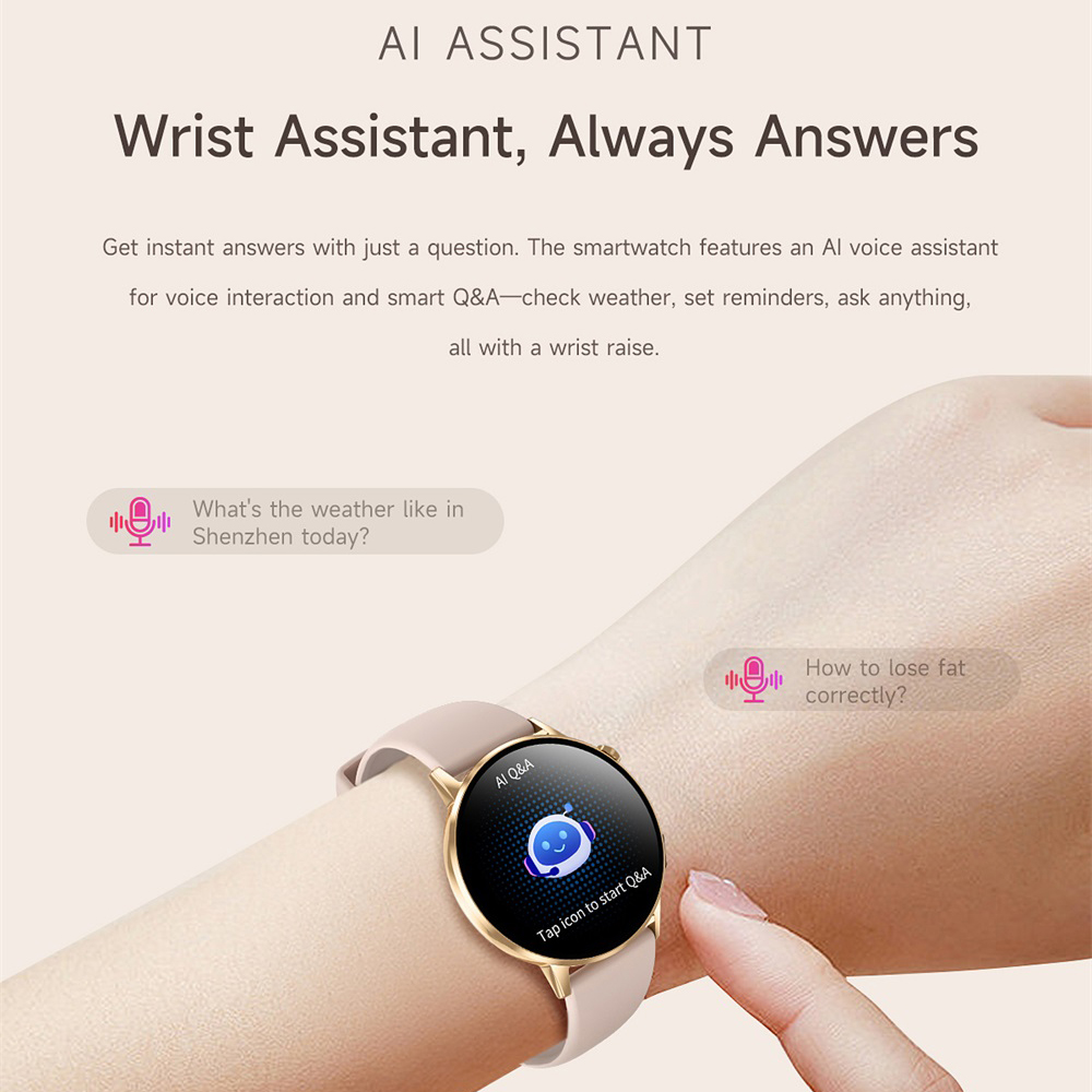 スマートウォッチ 防水懐中電灯付き 高級レディース AMOL - Smartwatch Luxury Watches For Women のレビューと価格