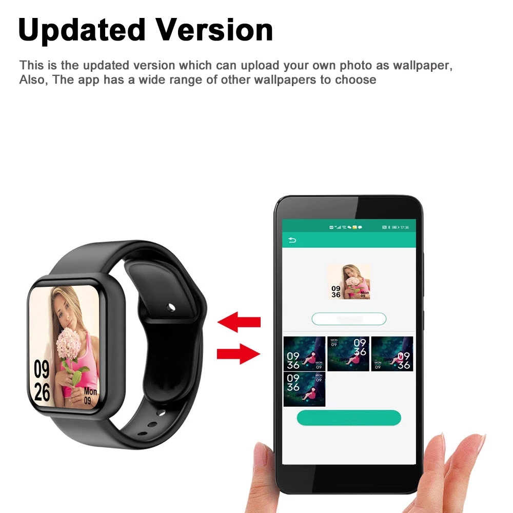 男性と女性のためのスマートウォッチ,スポーツモード,音楽コン - Smartwatch Watches Price のレビューと価格