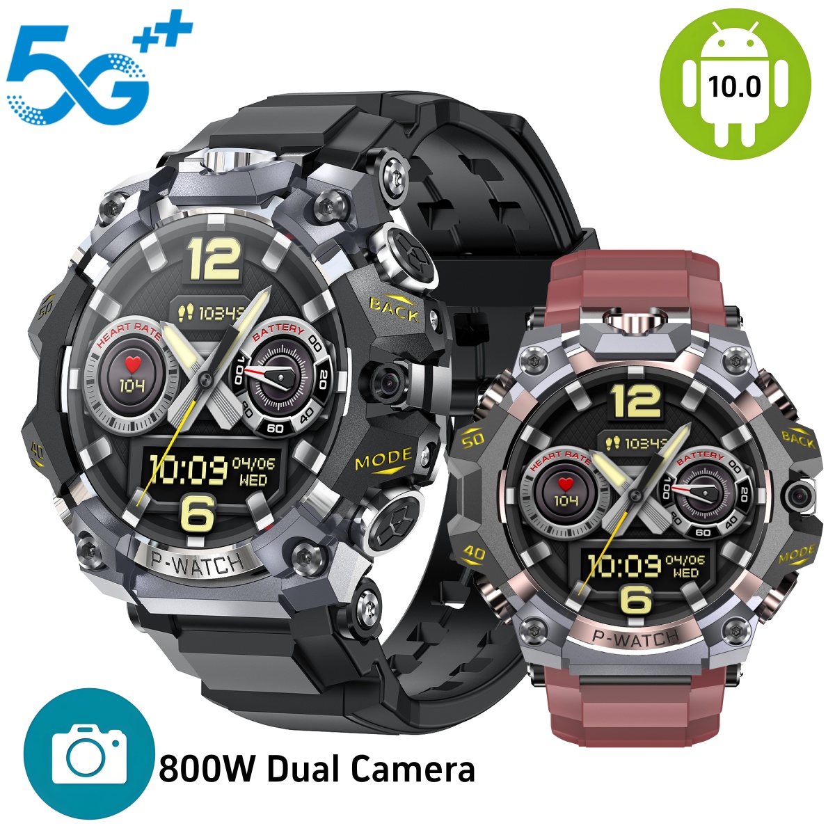 Q668スマートウォッチ Android 10.0 1.95 - Smartwatch Watches Price のレビューと価格