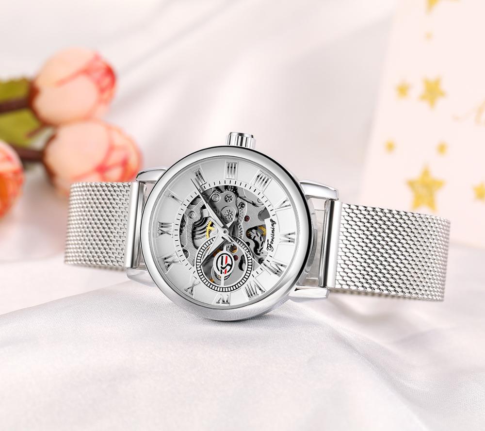 女性の機械式および自動巻き腕時計,ファッショナブル,腕時計, - Mesh Stainless Strap のレビューと価格