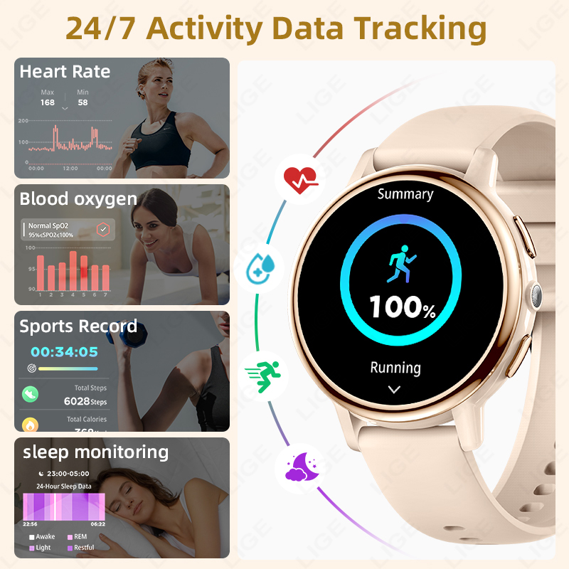 2026 LIGE 女性スマートウォッチ高級 1.26 イン - Smartwatch Luxury Watches For Women のレビューと価格