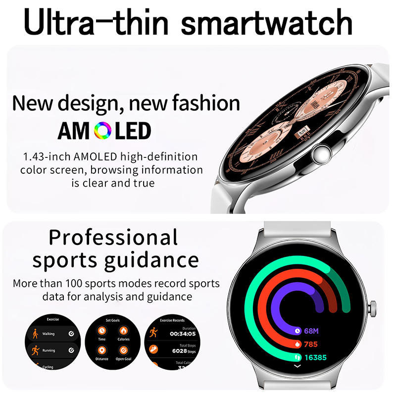2025 超薄型耐久性のある女性スマートウォッチ 1.43  - Smartwatch Luxury Watches For Women のレビューと価格