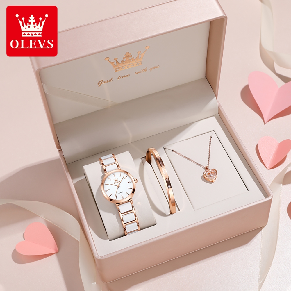 OLEVSレディース腕時計5877高級エレガントクォーツ腕時 - Analog Quartz Watch のレビューと価格