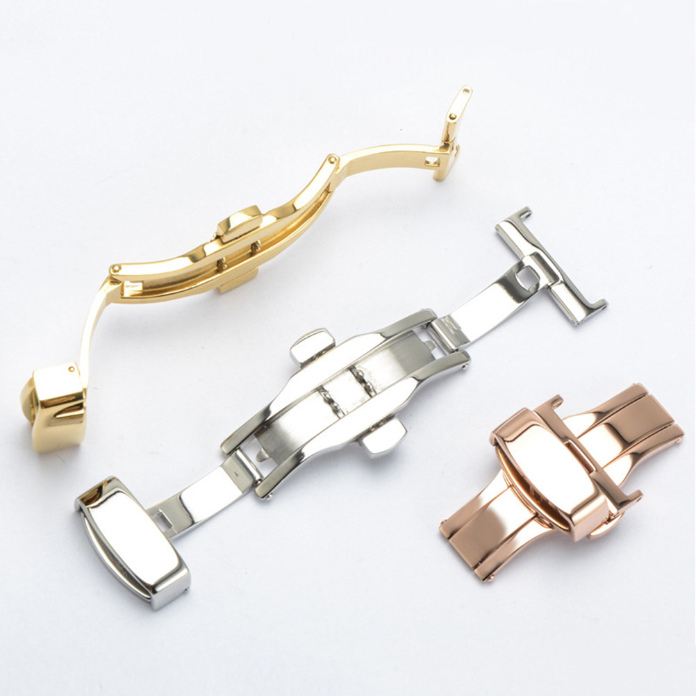 18mm ステンレススチール製ダブルプレス式クラスプ 非自動 - Mesh Stainless Strap のレビューと価格