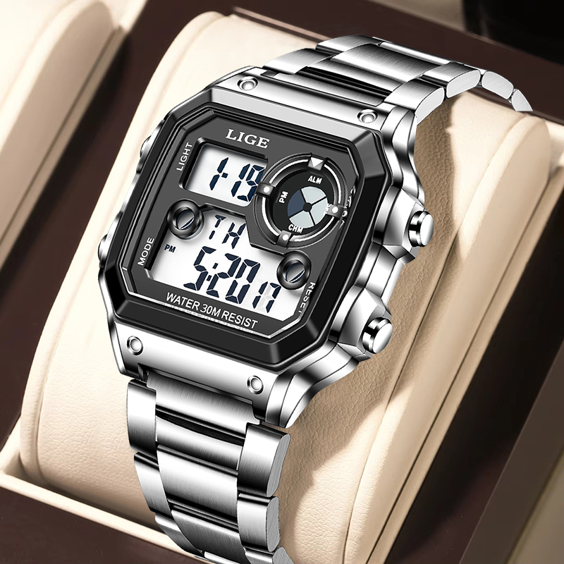 LIGE ファッションカジュアル電子マンウォッチスポーツ防水 - Analog Quartz Watch のレビューと価格