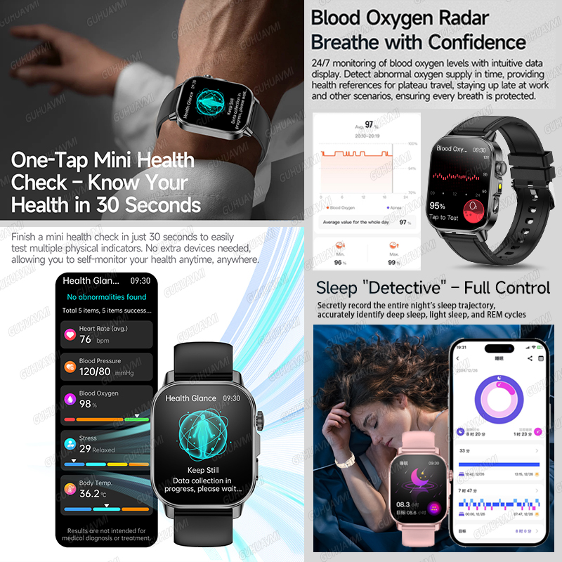 GUHUAVMI 2026 新しい精密ヘルスケアスマートウォ - Smartwatch Health Watches のレビューと価格