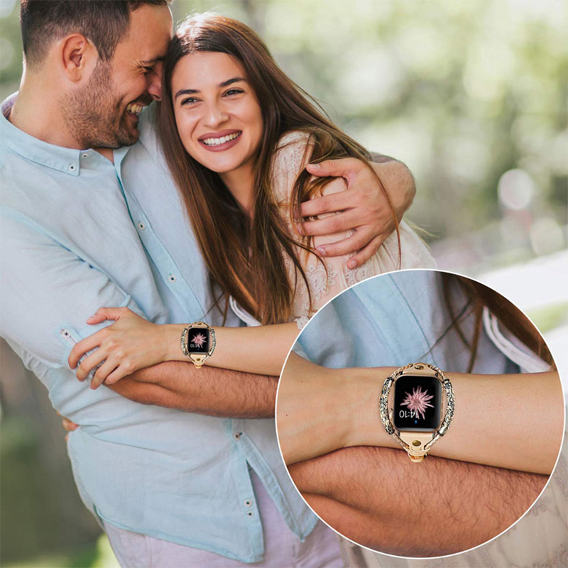 アップルウォッチ用本革ストラップ,40mm,44mm,49m - Smartwatch Luxury Watches For Women のレビューと価格