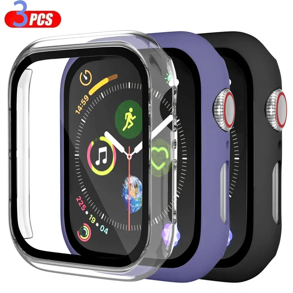 3 パックガラス + カバー Apple Watch ケース - Smartwatch Watches Price のレビューと価格
