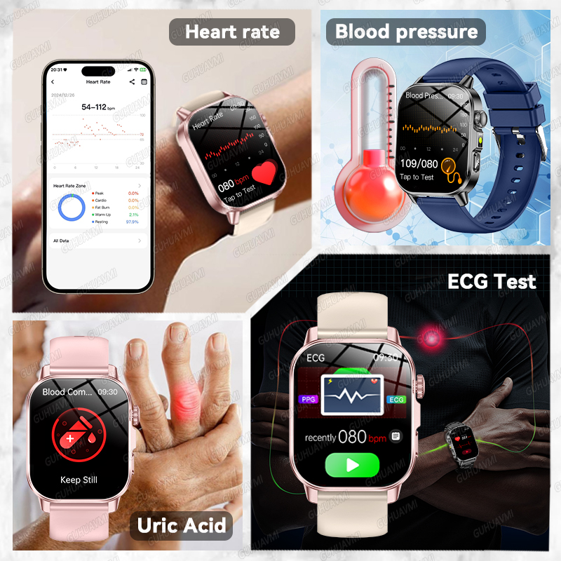 2026年新型ヘルススマートウォッチ、精密測定ECG+PPG - Smartwatch Health Watches のレビューと価格