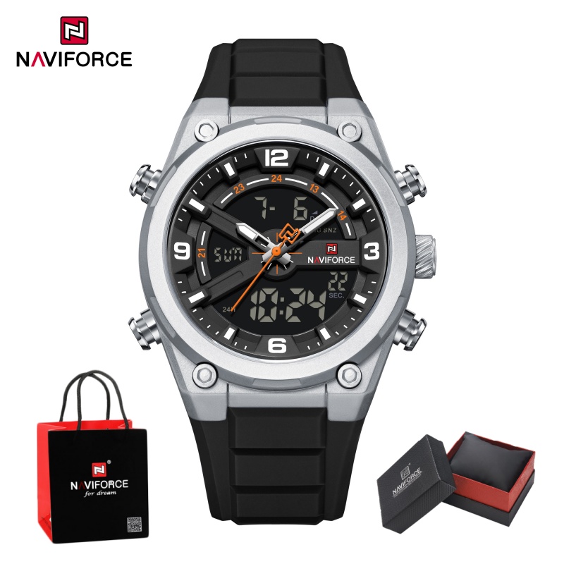 NAVIFORCE メンズ腕時計 デュアルディスプレイ 曜日 - Analog Quartz Watch のレビューと価格