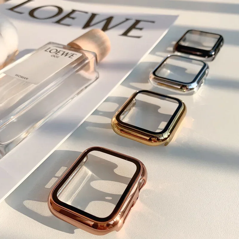 Apple Watch用ガラスおよびケース,保護バンパー,i - Smartwatch Watches Price のレビューと価格