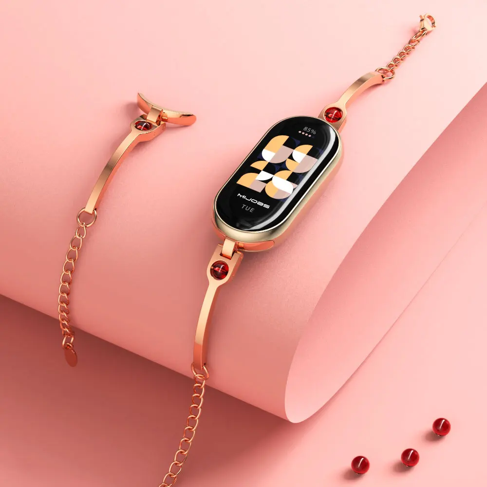 Xiaomi Mi Band 8用ステンレススチール交換スト - Smartwatch Watches Price のレビューと価格