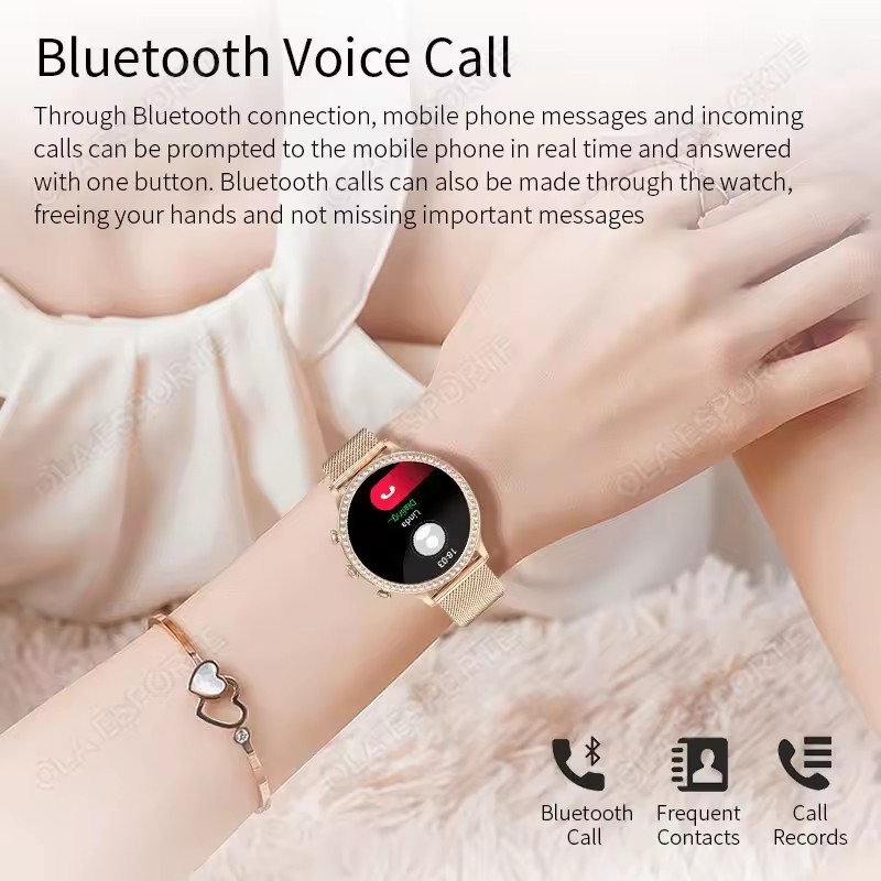 エレガントなレディーススマートウォッチ、Bluetooth通 - Smartwatch Health Watches のレビューと価格