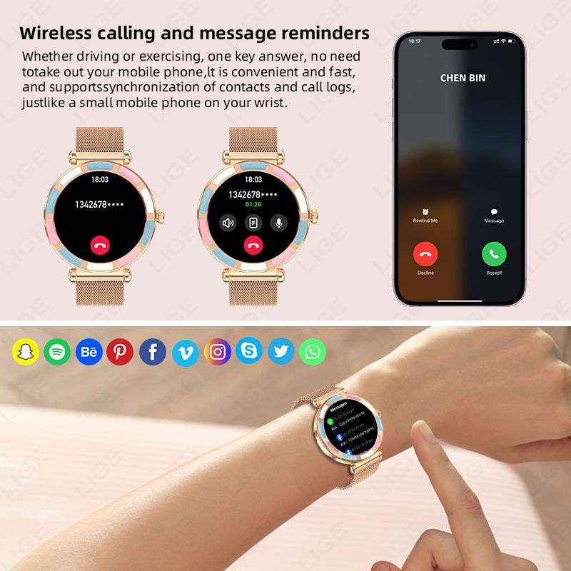 2026 LIGE 高級スマートウォッチ Android I - Smartwatch Luxury Watches For Women のレビューと価格